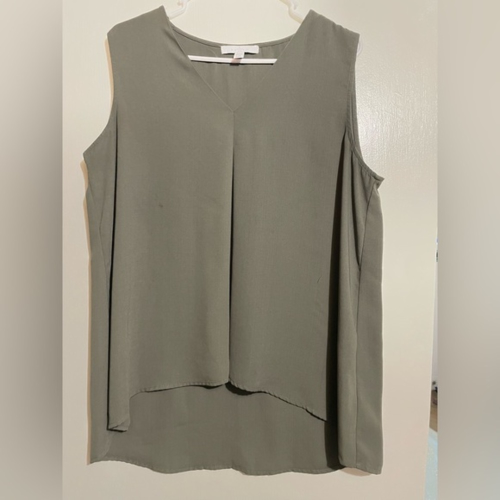 Forest green dressy long tank
